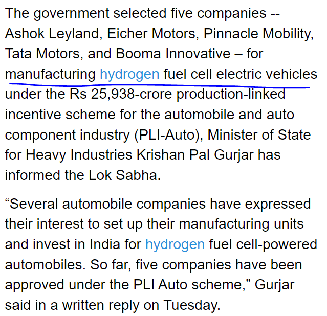 Aatmnirbhar version : Hydrogen fuel cell Electric vehicles
